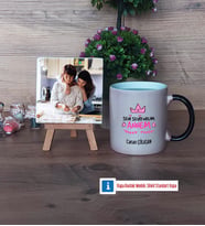 Anneler Günü Fotoğraflı Dekoratif Taş, Kupa Bardak Beyaz Hediye (Model 9)