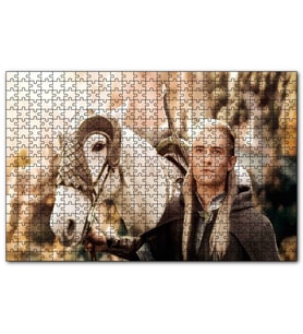 Cakapuzzle Yüzüklerin Efendisi Legolas ve Beyaz Atı  Puzzle Yapboz MDF (Ahşap) (1000 Parça)
