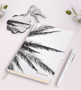 BK Gift Kişiye Özel İsimli Siyah Defter Kalem Ve Anahtarlık Hediye Seti-34 (Model 2)
