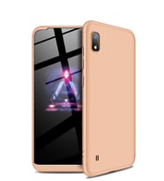 Microsonic Samsung Galaxy A10 Kılıf Double Dip 360 Protective (Gold)