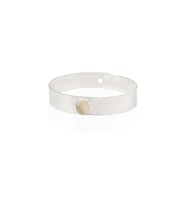 Kadir Jewellery 925 Ayar Gümüş Kaplama El İşçiliği Zirkon Taşlı Kadın Kelepçe Bilezik (Beyaz)