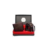 Çanta Sepetim Kahverengi Hakiki Deri Cüzdan Ve Kemer Seti (Model 4)