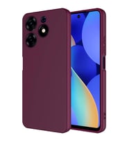 Tecno Spark 10 Pro Kılıf Kamera Korumalı iÇi Süet Dokulu Lansman Tipi Silikon (Koyu Mor)