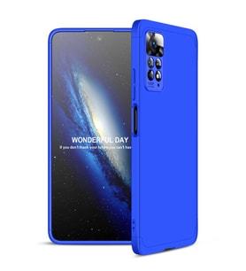 Xiaomi Redmi Note 11 Pro 5G Kılıf 3 Parça Slim Sert Silikon Kapak AYS (Mavi)