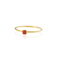 Kadir Jewellery Zirkon Taşlı Ayarlanabilir 22 Ayar Altın Kaplama Bilezik (Kırmızı)