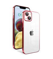 iPhone 14 Kılıf Garaj Kenarları Renkli Kamera Korumalı Kılıf (Kırmızı)