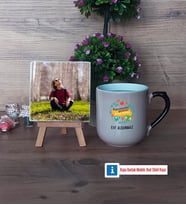 Öğretmenler Günü Hediyesi Fotoğraflı Dekoratif Taş, Kupa Bardak Beyaz Hediye (Model 10)