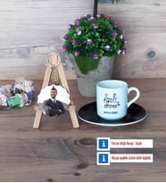 Rehber Öğretmen Türk Kahvesi Fincanı Ahşap Altlıklı ve Fotoğraflı Ahşap Anahtarlık Hediye Öğretmenler Günü Hediyesi (Model 7)