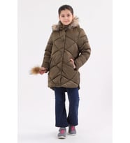 Benittokids Kız Çocuk Mont 51273 (Haki)
