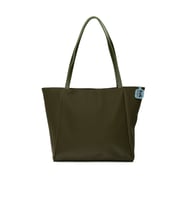 BAGMORİ Biye Detaylı Saten Tote Çanta (Haki)