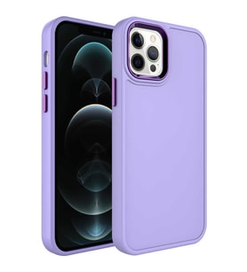 Uyumlu Model Apple iPhone 13 Pro Kılıf Kamera Çerçeveli Arka Kısmı Temizlenebilir Kapak (Lila)