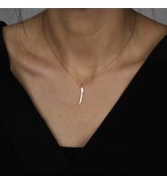 Kişiye Özel 925 Ayar Gümüş Elif Kolye (Rose)
