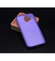 Samsung Galaxy J2 Pro 2018 Kılıf Simli Parlak Shining Kapak (Mor)