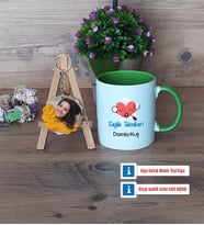 Sağlık Teknikeri Kupa Bardak Beyaz ve Fotoğraflı Ahşap Anahtarlık HediyeTıp Bayramı Hediyesi (Model 14)