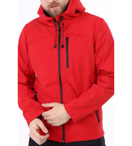 Ghassy Co Erkek Su Rüzgar Geçirmez Softshell Spor Ceket 7 Renk (Kırmızı)
