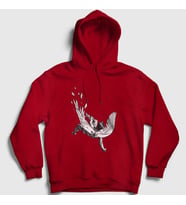 Presmono Unisex Beyaz Icarus Melek Falling Angel Kapüşonlu Sweatshirt 509630tt (Kırmızı)