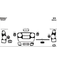 Meriç® Renault Master Ön Torpido Kaplama Maun 23 Parça 2010-2019 (Piano Black)