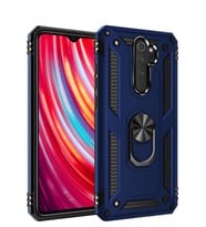 Microsonic Xiaomi Redmi Note 8 Pro Kılıf Military Ring Holder (Lacivert)