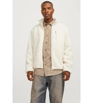 Jack & Jones Erkek Fermuarlı Siyah Sweat Polar Ceket - 12258417 (Beyaz)