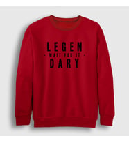 Presmono Unisex Beyaz Legendary How I Met Your Mother Sweatshirt 195137tt (Kırmızı)
