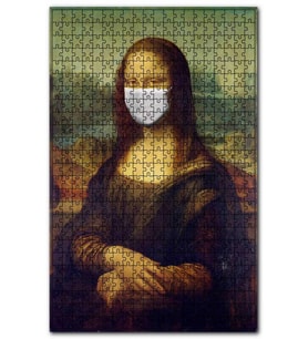 Cakapuzzle Maskeli Mona Lisa Puzzle Yapboz MDF (Ahşap) (500 Parça)