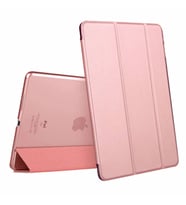 Apple iPad 8. Nesil 10.2 Kılıf PU Deri Smart Standlı Case A2270 A2428 A2429 A243 (Rose)