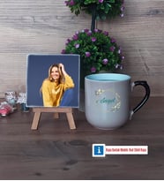 İsme Özel Doğum Günü Hediyesi Fotoğraflı Dekoratif Taş, Kupa Bardak Beyaz Hediye (Model 10)
