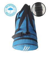 SEVBAGS 600 DENYE ÇİZGİLİ SİLİNDİR SPOR ÇANTASI (Mavi)