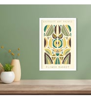 Tekli Ahşap Lamine Çerçeveli Mdf Tablo Abstract Art Prints (Beyaz)