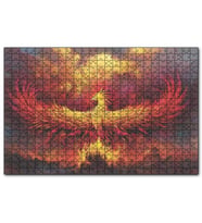 Cakapuzzle Zümrüdü Anka Karanlık Fantazi  Puzzle Yapboz MDF (Ahşap) (1000 Parça)