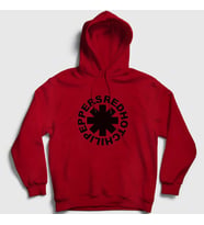 Presmono Unisex Gri Logo V3 Red Hot Chili Peppers Kapüşonlu Sweatshirt 108201tt (Kırmızı)