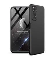 Xiaomi Redmi Note 11 Global Kılıf 3 Parça Slim Sert Silikon Kapak AYS (Siyah)