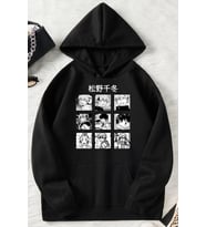 Unisex Ken Kaneki Baskılı Sweatshirt (Siyah)
