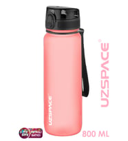 Uzspace  800 ml -Yeni Ebat-Boy 25 cm-Tritan Su Matarası Bpa Koku Sızdırma Yok -3053a (Pudra)