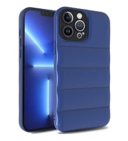 Uyumlu Model Apple iPhone 13 Pro Kılıf Dalgalı Lensli Kapak (SAKS MAVI)