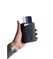 Retro 2660 Hakiki Deri Mekanizmalı Unisex Cüzdan (Siyah)