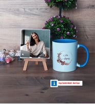 Doğum Günü Hediyesi İsme Özel Fotoğraflı Dekoratif Taş, Kupa Bardak Beyaz Hediye (Model 4)