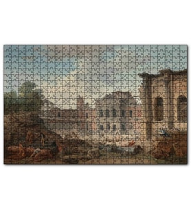 Cakapuzzle Meudon Şatosu'nun Yıklışı  Puzzle Yapboz MDF (Ahşap) (1000 Parça)