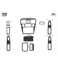 Meriç® Honda Accord Euro Ön Torpido Kaplama Maun 11 Parça 1998-2002 (Karbon)