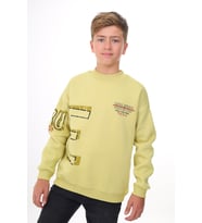 Toontoy Erkek Çocuk Baskılı Sweatshirt (Açık Yeşil)
