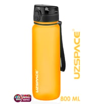 Uzspace  800 ml -Yeni Ebat-Boy 25 cm-Tritan Su Matarası Bpa Koku Sızdırma Yok -3053a (Turuncu)