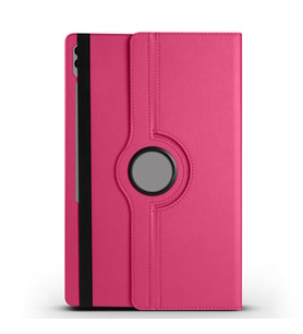 Tab S10 Ultra (X920) / S9 Ultra (X910) / Tab S8 Ultra Uyumlu Dönen Standlı 360 Tablet Kılıf (Pembe)