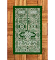 EVDEYA Baskılı Yıkanabilir Şık Tasarım Hediyelik Namaz Halısı Seccade 70x130cm, SECCADE-50-KAHVERENGİ, (Yeşil)