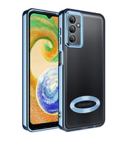 Galaxy A34 Kılıf Kamera Korumalı Logo Gösteren Zore Omega Kılıf (Buz Mavisi)