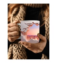 Manzara Şeklinde Tam Boy 3 Boyutlu Tasarım Seramik Kupa Mug - Hediyelik Kupa (05)
