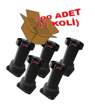 Ayarlanabilir Baza Ayağı 10-15 cm - Tezgah ve Mobilya Ayağı 300 Adet (Siyah)