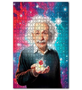 Cakapuzzle Dahi Albert Einstein Atomun Simgesi Görseli Puzzle Yapboz MDF (Ahşap) (500 Parça)