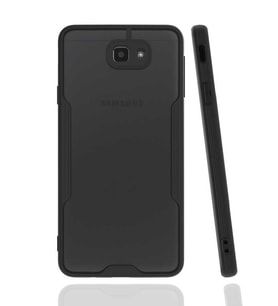 Galaxy J7 Prime Kılıf Parfe Kenarları Pastel Renk Silikon Kılıf (Siyah)