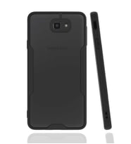Galaxy J7 Prime Kılıf Parfe Kenarları Pastel Renk Silikon Kılıf (Siyah)