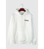Unisex Osaka Baskılı Kapüşonlu Sweatshirt (A.Beyaz)